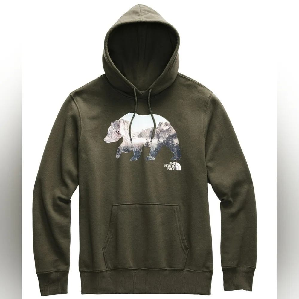 The North Face Men's Bearinda Pullover Hoodie Olive Green Size M Used Exc